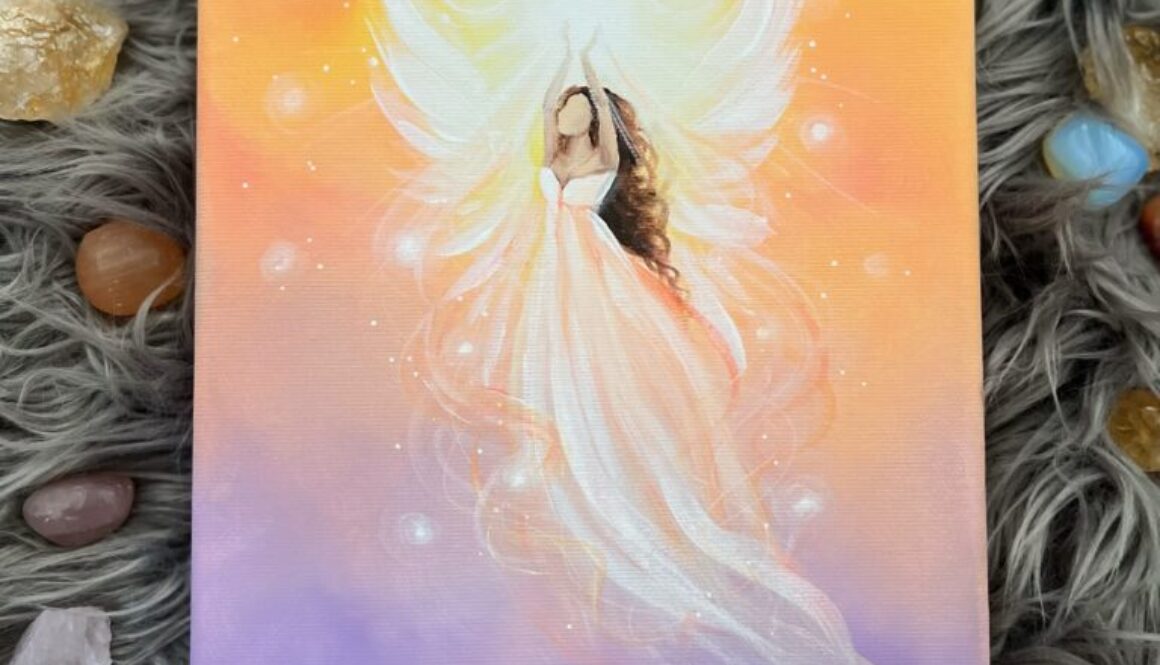 Andělský obrázek, slunovratová světlonoška od autorky Michaely Němcové art of soul