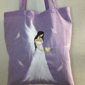 Jedinečná malovaná taška Artofsoul - Srdce na dlani