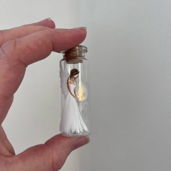 Amulet Artofsoul|Pro štěstí a ochranu třpytivě bílý 2