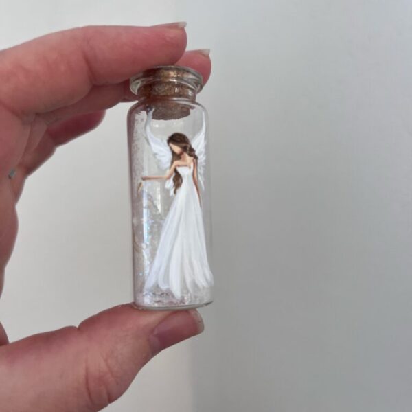 Amulet Artofsoul|Pro štěstí a ochranu třpytivě bílý 3