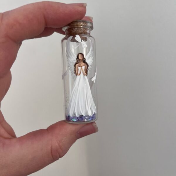 Amulet Artofsoul|Pro štěstí a ochranu fialový s vážkou 2