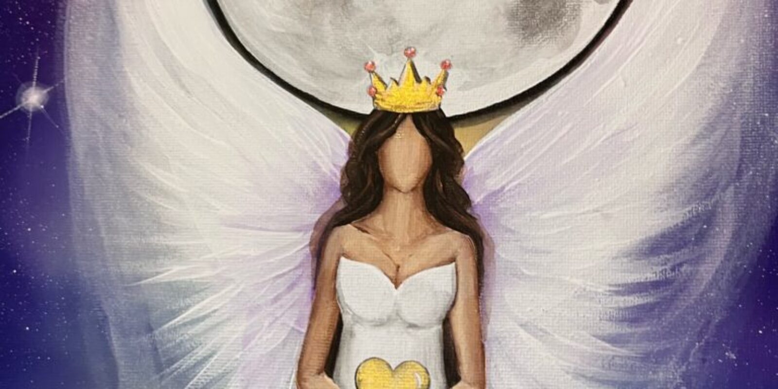Andělský obraz Artofsoul od autorky Michaely Němcové - Síla se ukrývá ve tvém středu..