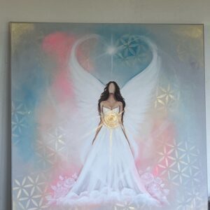 Andělský a jedinečný obraz Artofsoul se záměrem - Důvěra v život- 60x60