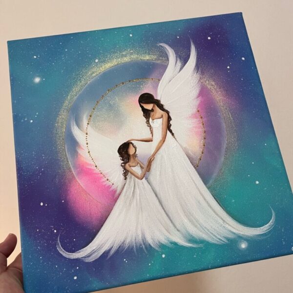 Andělský a jedinečný obraz Artofsoul- Nový život v čisté Lásce| 30x30