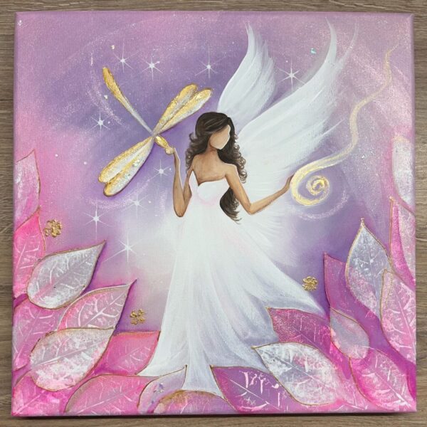 Andělský jedinečný obraz Artofsoul - Kráčím novým prostorem v Lásce - 30x30