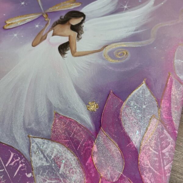 Andělský jedinečný obraz Artofsoul - Kráčím novým prostorem v Lásce - 30x30