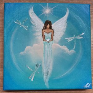 Andělský jemný a světelný :) obraz- Svtítím ti na cestu - 20x20
