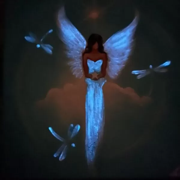 Andělský jemný a světelný :) obraz- Svtítím ti na cestu - 20x20