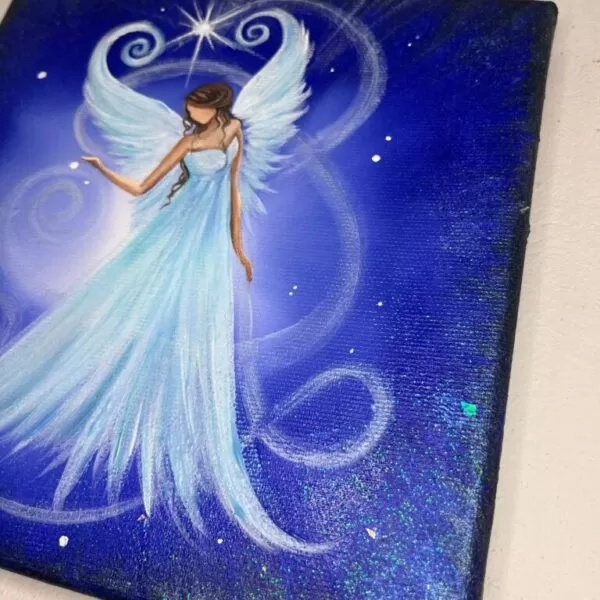 Andělský zářivý obraz Artofsoul svítící ve tmě   - Důvěřuji svému vedení - 20x20