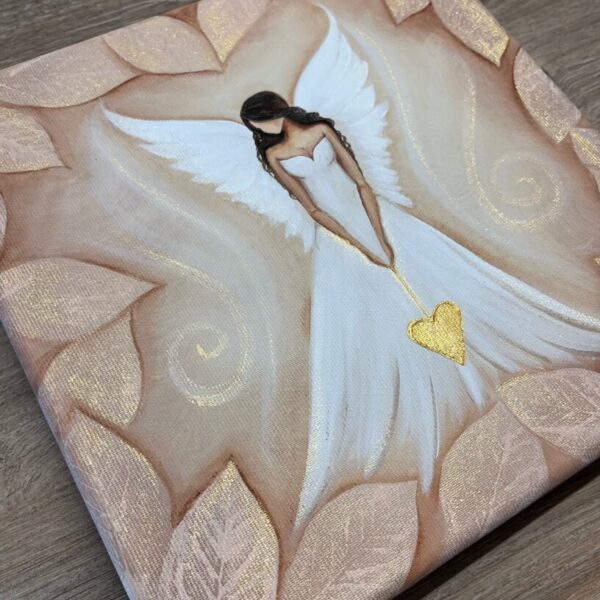 Andělský, velmi jemný, zářivý a pronikavý obraz Artofsoul - Láskyplné bytí 25x25