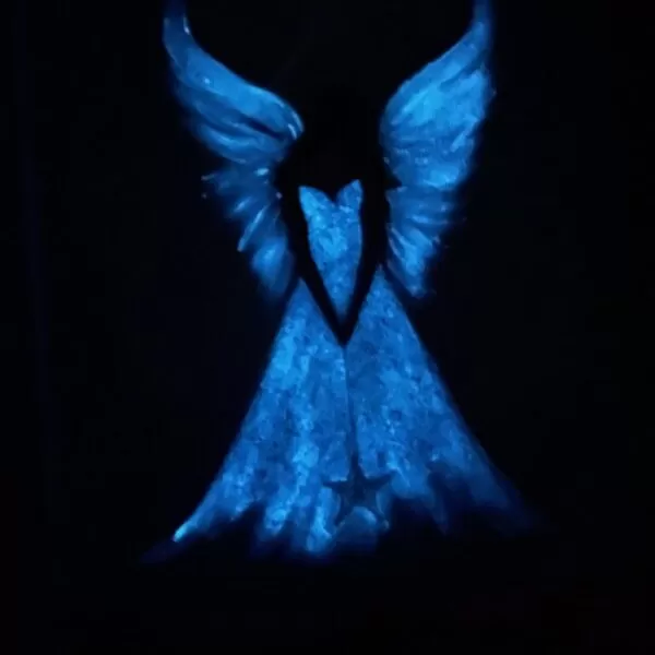 Andělský obraz Artofsoul - Jsi pod ochranou - 20x20 svítící ve tmě :)