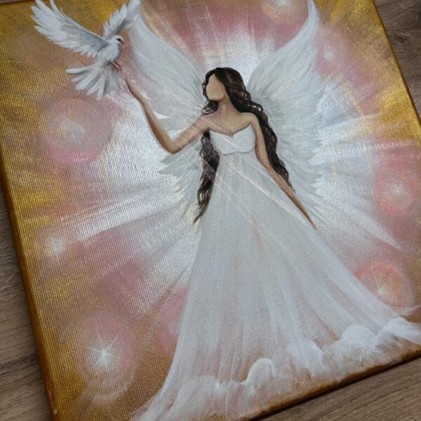 Andělský, silný, zářivý obraz Artofsoul - Rozsviťme svůj vnitřní chrám- 30x30