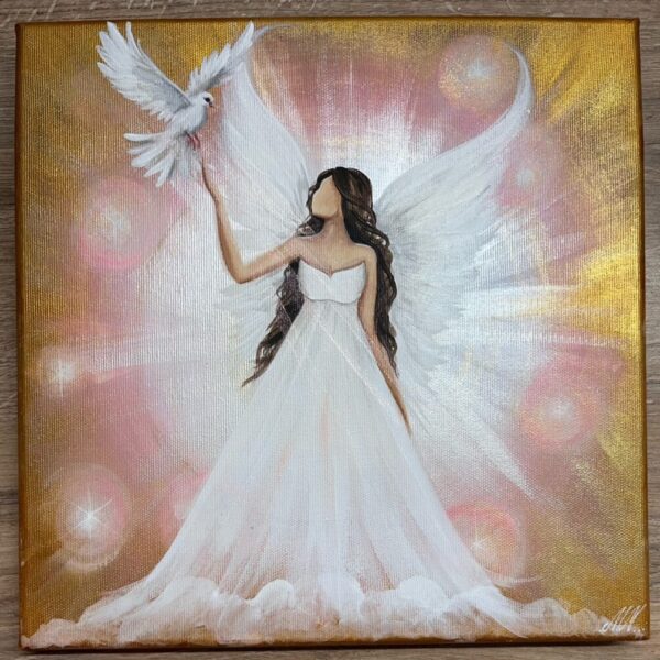 Andělský, silný, zářivý obraz Artofsoul - Rozsviťme svůj vnitřní chrám- 30x30