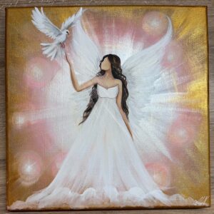 Andělský, silný, zářivý obraz Artofsoul - Rozsviťme svůj vnitřní chrám- 30x30