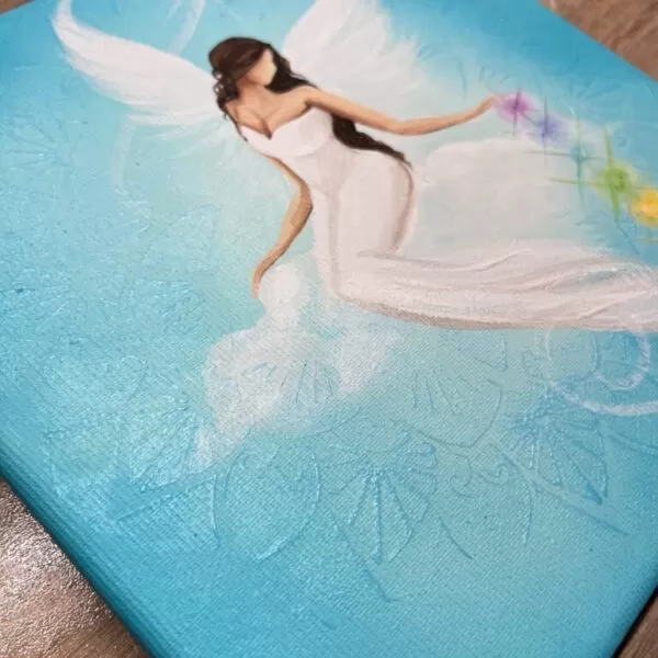 Andělský harmonizační obraz - Klid - 20x20 cm ( svítí ve tmě )