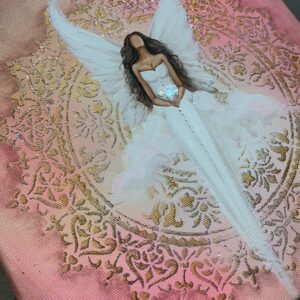 Andělský obraz s mandalou Artofsoul - Řeč srdce - 30x30