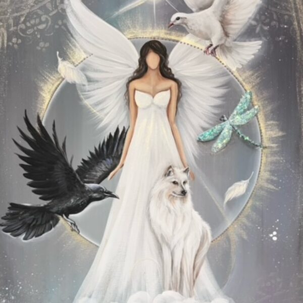 Andělský, velmi silný obraz Artofsoul - Když duše promlouvá - 40x60 cm