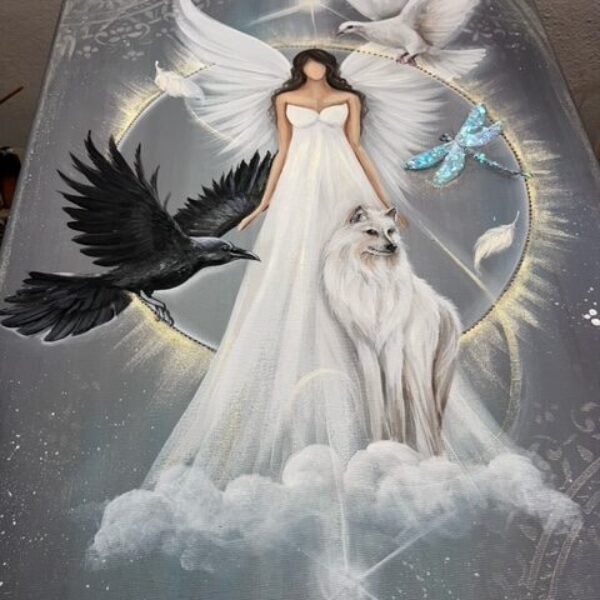 Andělský, velmi silný obraz Artofsoul - Když duše promlouvá - 40x60 cm