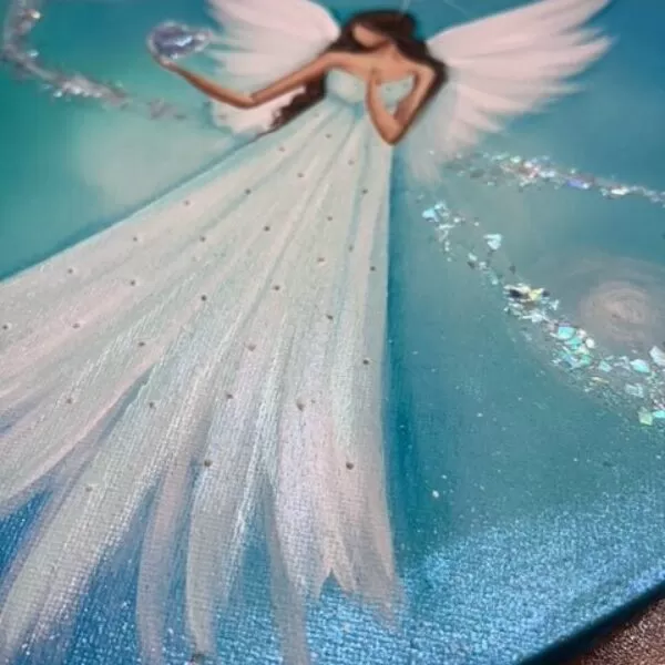 Andělský ochranný obraz Artofsoul | Věř, jsi v pořádku takový, jaký jsi | 30x30 cm