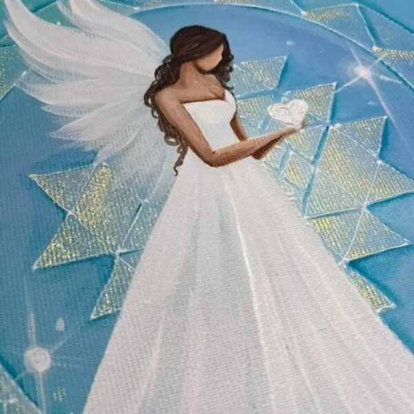 Andělský jedinečný obraz | Jen tvé srdce ví, kudy vede tvá cesta | 20x20 cm