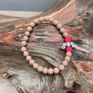 Andělský náramek ze skleněných korálků české výroby | Se záměrem :) 17 cm kávový