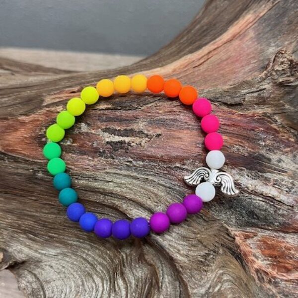 Andělský náramek ze skleněných korálků české výroby | Se záměrem :) 16 cm čakrový