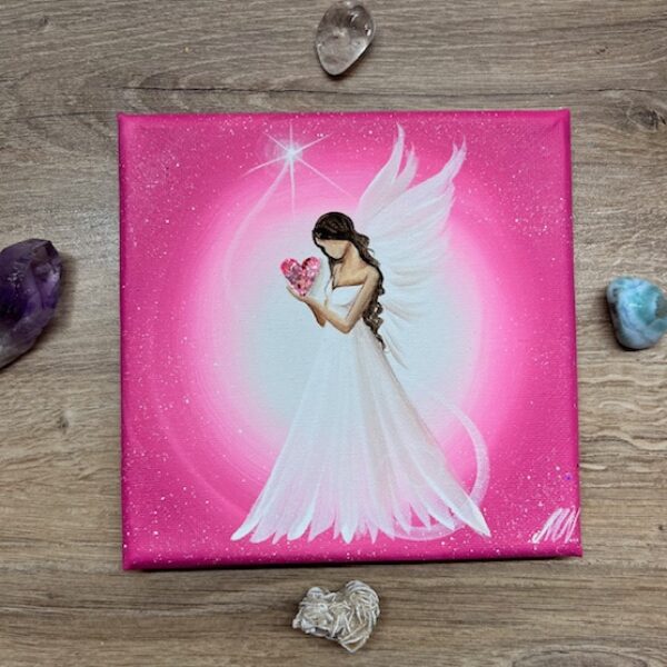 Andělský ochranný obraz Artofsoul | Já jsem Láskou | 15x15 cm