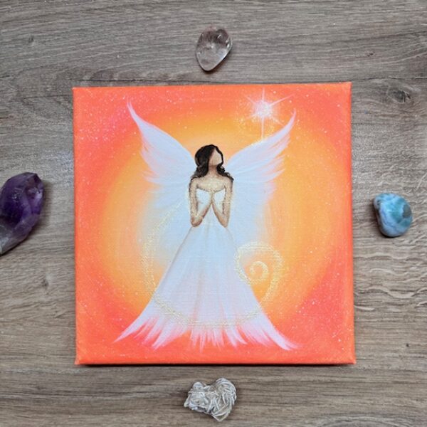 Andělský ochranný obraz Artofsoul | Jsem v bezpečí | 15x15 cm