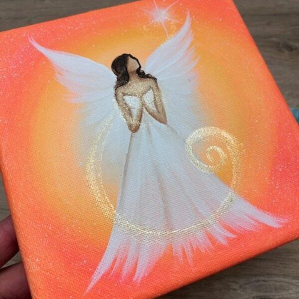 Andělský ochranný obraz Artofsoul | Jsem v bezpečí | 15x15 cm