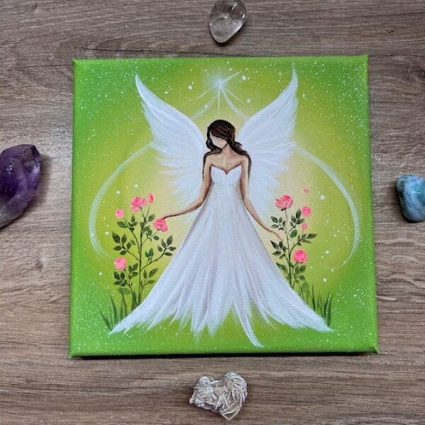 Andělský ochranný obraz Artofsoul | Mé sny rozkvétají | 15x15 cm