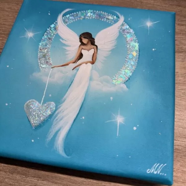 Andělský obraz Artofsoul | Splněné přání  | 15x15 cm