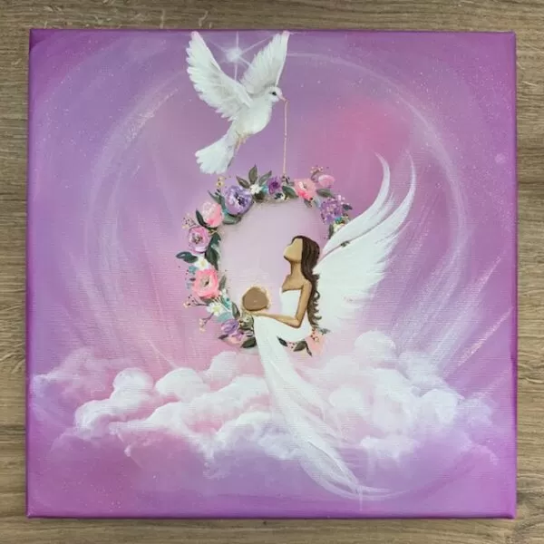 Novoroční andělský obraz Artofsoul | Srdce ví | 30x30