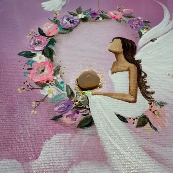 Novoroční andělský obraz Artofsoul | Srdce ví | 30x30