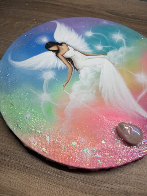 Andělský harmonizační obraz s křišťálem | Chráním tvůj prostor | 30cm - Obrázek 4