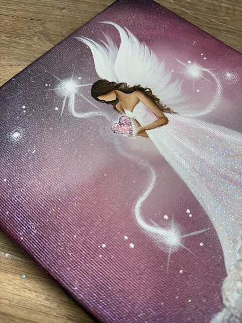 Andělský obraz Artofsoul s křišťálky | Vše co potřebuješ, už máš | 20x20 - Obrázek 4