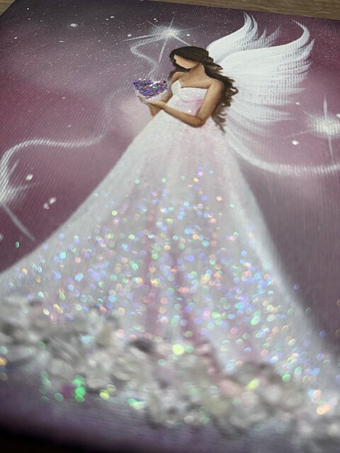 Andělský obraz Artofsoul s křišťálky | Vše co potřebuješ, už máš | 20x20 - Obrázek 5