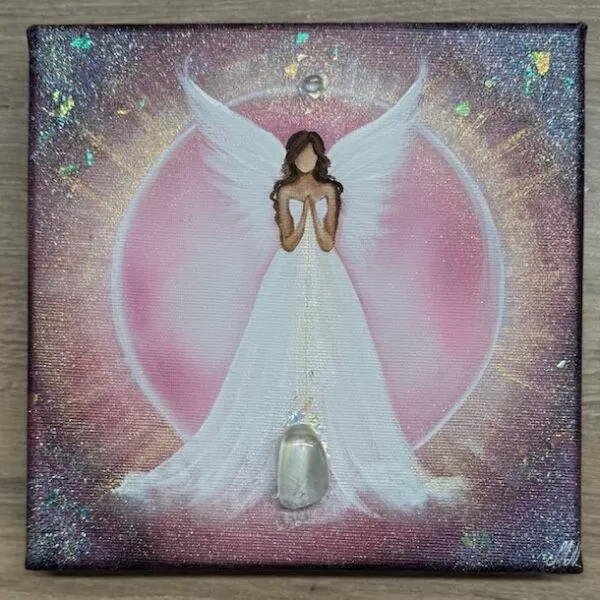 Andělský obraz Artofsoul s křišťálem | Prozření | 20x20