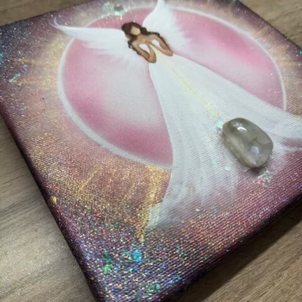 Andělský obraz Artofsoul s křišťálem | Prozření | 20x20