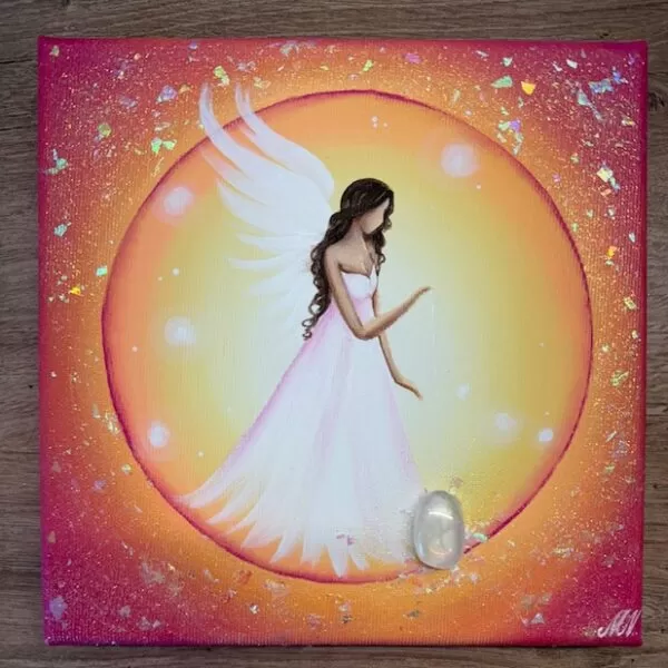 Andělský obraz Artofsoul v energiích rovnodennosti | Svítání | 20x20