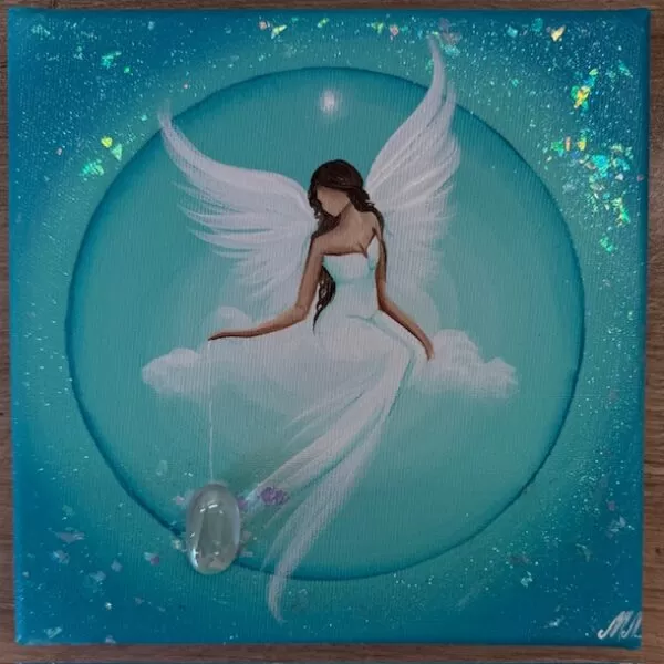 Andělský obraz Artofsoul v energiích rovnodennosti | Zklidnění | 20x20