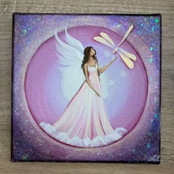 Andělský zářivý obraz  Artofsoul  | Přichází světlo do mého života | 20x20