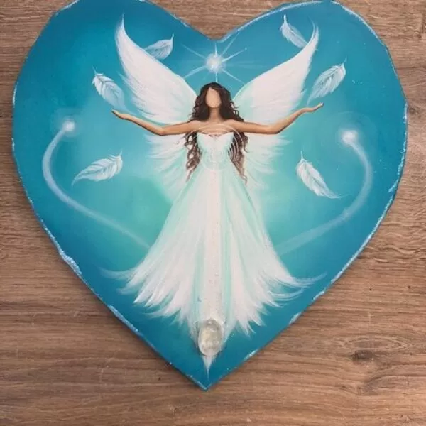 Andělský podporující obraz Artofsoul | Odevzdávám s hlubokou pokorou | 29cm...