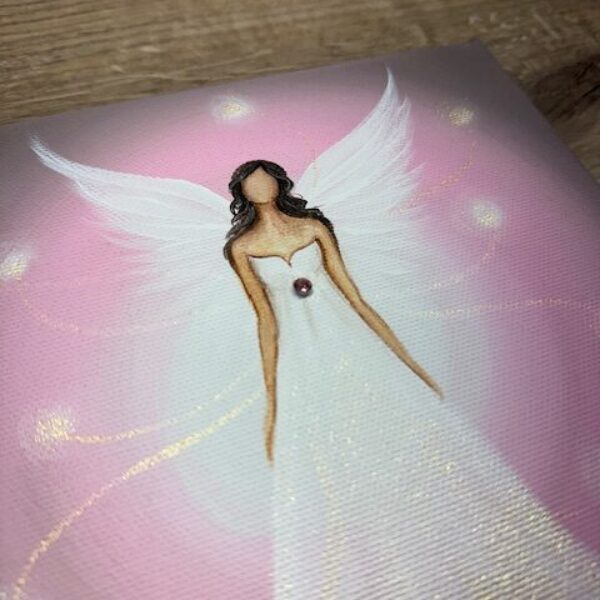 Andělský hluboký a ochranný obraz Artofsoul | Ticho | 20x20 cm