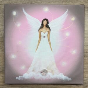 Andělský hluboký a ochranný obraz Artofsoul | Ticho | 20x20 cm