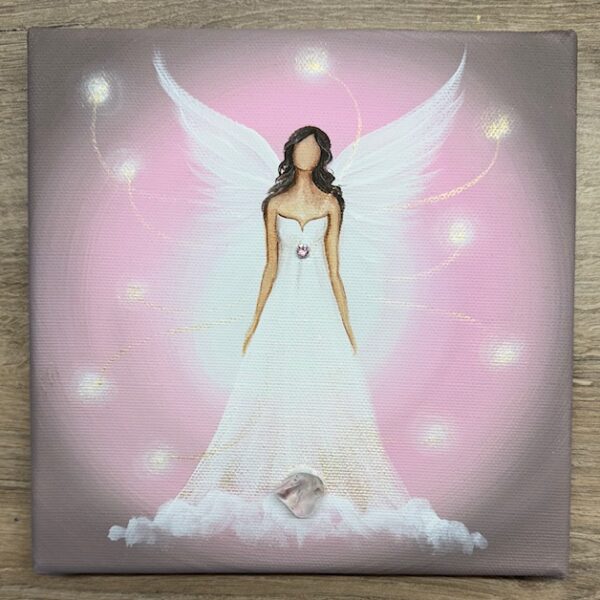 Andělský hluboký a ochranný obraz Artofsoul | Ticho | 20x20 cm