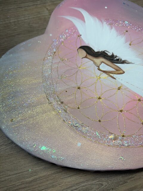 Andělský ochranný obraz s křišťálem | Tiché vedení | 30 cm - Obrázek 3