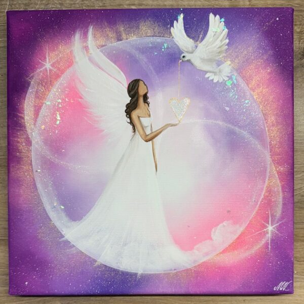 Andělský harmonizační obraz | Propojení s nekonečnou láskou | 30x30