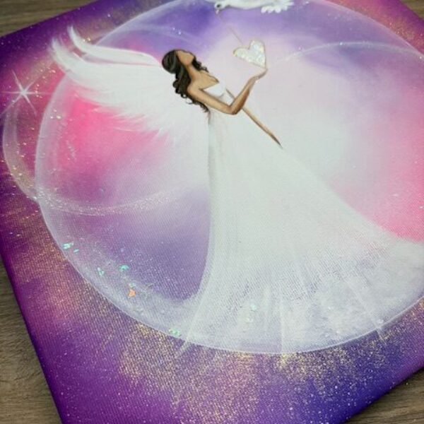 Andělský harmonizační obraz | Propojení s nekonečnou láskou | 30x30