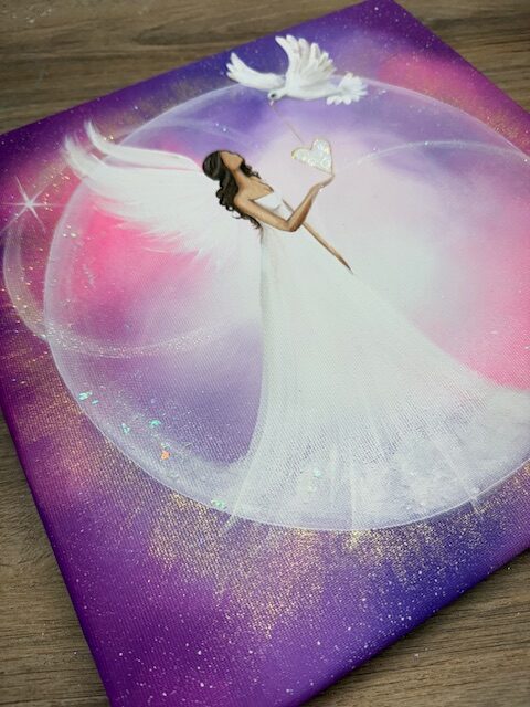 Andělský harmonizační obraz | Propojení s nekonečnou láskou | 30x30 - Obrázek 2