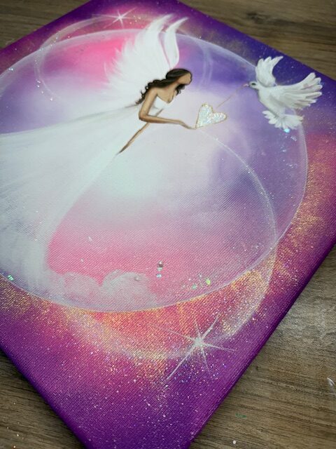 Andělský harmonizační obraz | Propojení s nekonečnou láskou | 30x30 - Obrázek 3